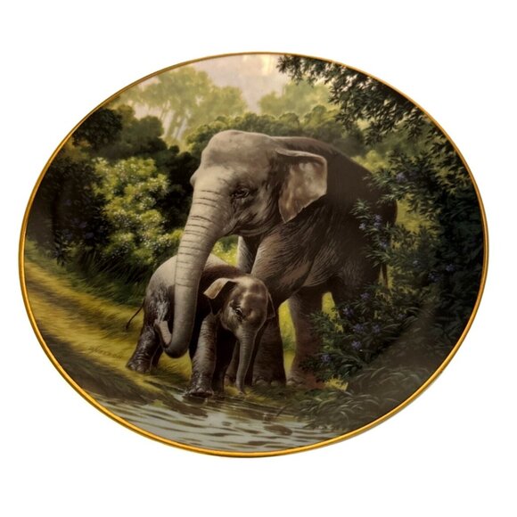 Vintage Will Nelson The Asian Elephant The Endangered Species Plate Collection - Picture 2 of 9